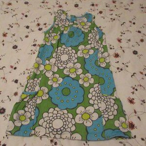 Carter's Blue/Green Sleeveless Straight Cut Summer Dress for Little Girls